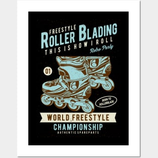 Freestyle Roller Blading Cool Posters and Art